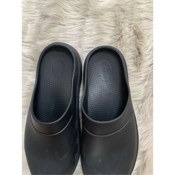 OOFOS Oocloog Clogs Sandals Mules Black Womens 11 Mens 9 Slip On Comfort - Picture 7 of 8